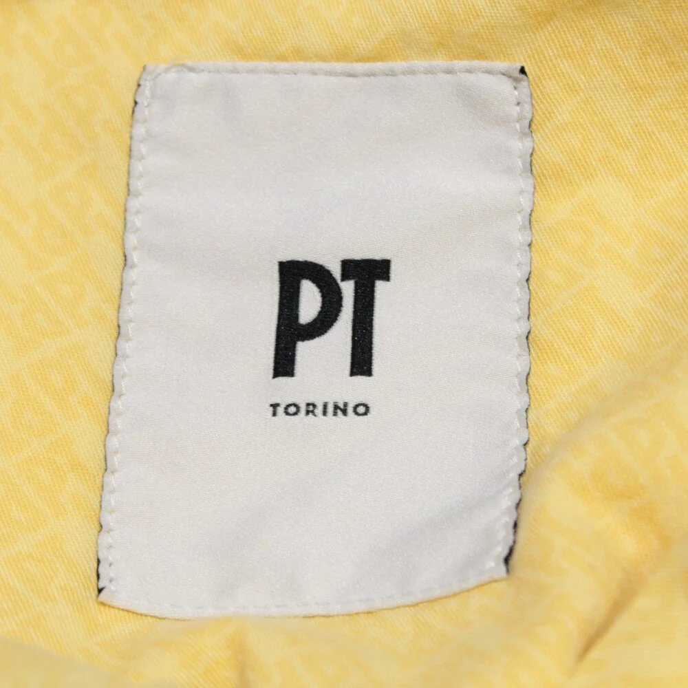 PT Torino NWT Chinos / Casual Pants Size 50 (US 34) Slim Fit in Yellow Cotton